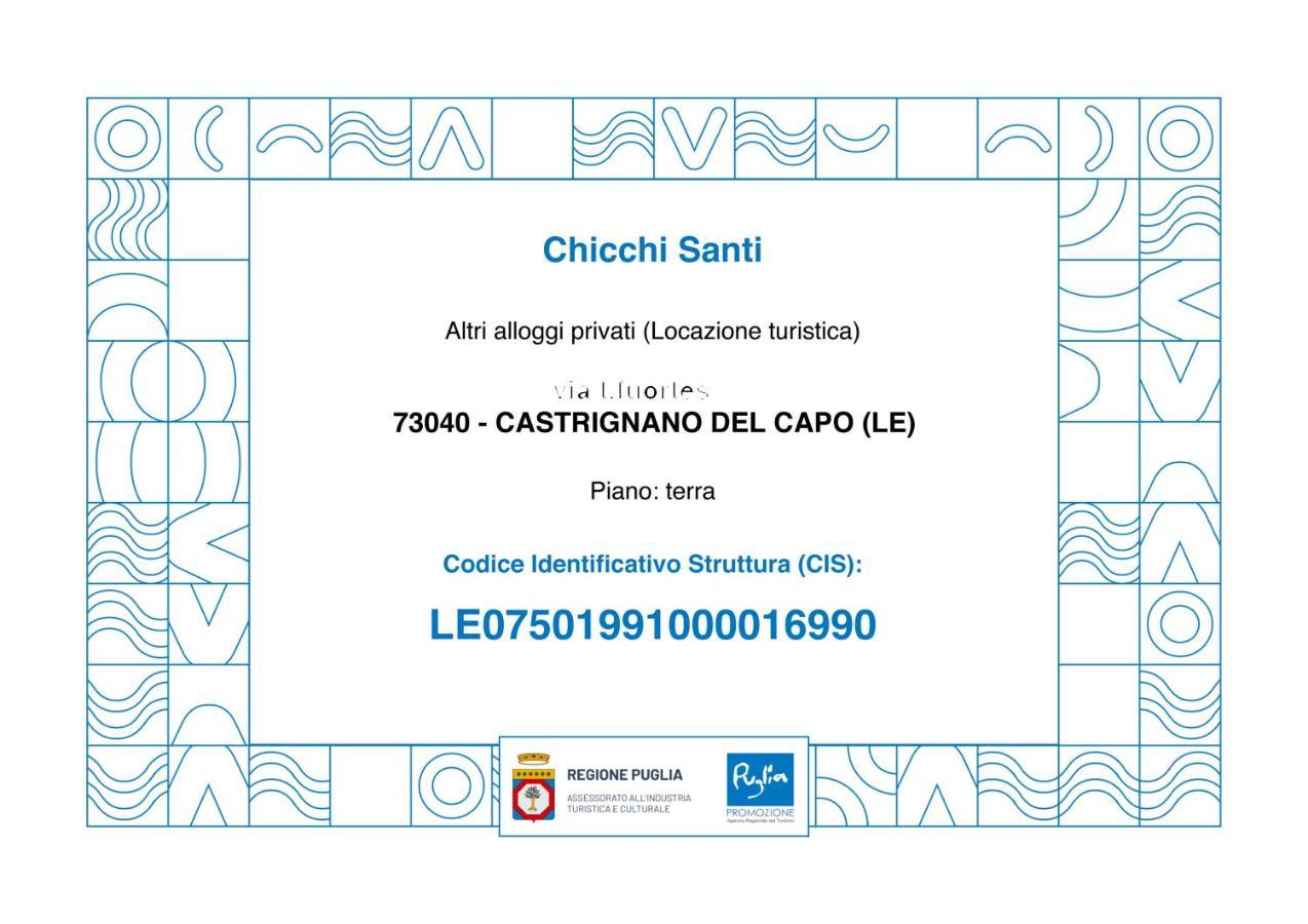Hotel Chicchisanti Castrignano del Capo Exterior foto